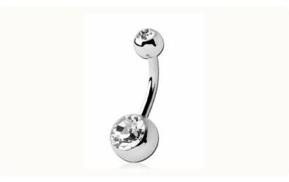Crystal O Double Gem body jewellery