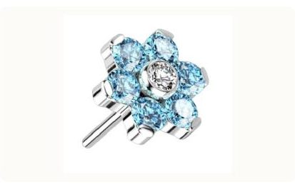 Flower Gem Top — Cluster body jewellery