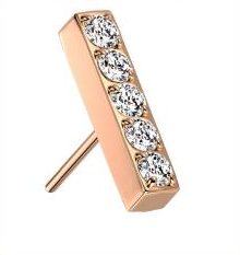 Gem Straight Bar body jewellery