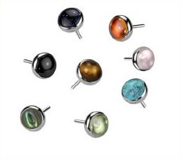 Natural Stone Bezel body jewellery