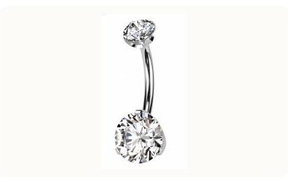 Threadless Double Gem body jewellery